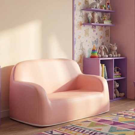 Zestaw mebli dziecięcych Spacetronik – stolik SPEX201 i sofa SPC-XD-24 różowy