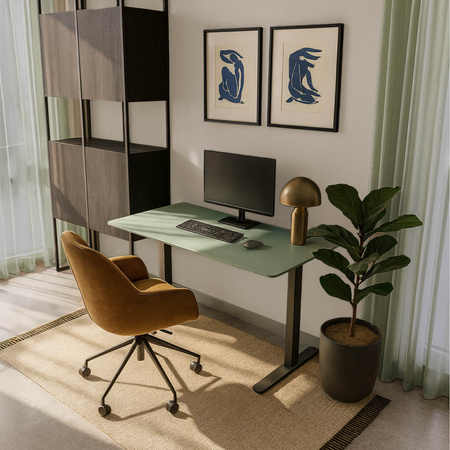 Blat MDF malowany proszkowo120x60x2.5 Sage Green