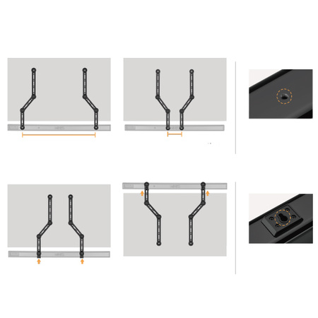 Spacetronik SPB-030 under/over TV soundbar mount