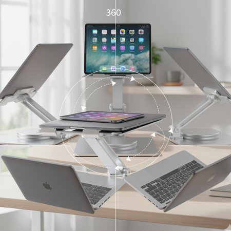 Obrotowa Podstawka na Tablet/Telefon SPP121S 360° Aluminium