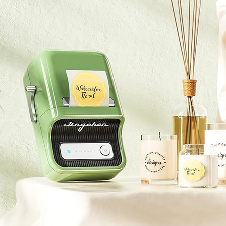 Modrá tlačiareň štítkov Niimbot D110