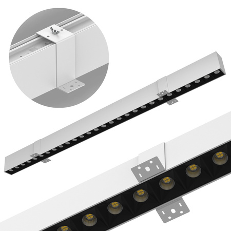 Lampa sufitowa biurowa osadzana LED GLOW D24 Biała