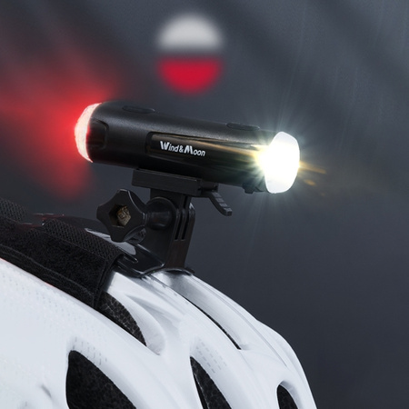 WT08 Wind and Moon 2-in-1 front and rear helmet light