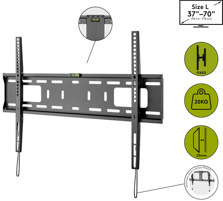Držiak na TV Goobay PRO FIXED L 37"-70" do 50 kg