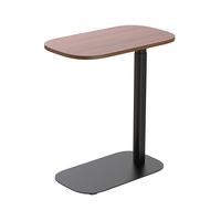 Stolik regulowany Buddy 17 Czarny, Ciemne drewno