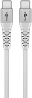 Kabel USB-C 2.0 Goobay SuperSoft TEXTIL biały 1m