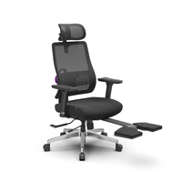 Fotel z podnóżkiem Spacetronik LUMBO 22 Czarny