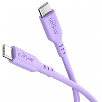 Kabel USB-C 2.0 Goobay silikonowy fioletowy 1.5m
