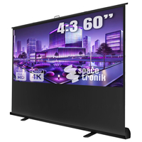 Ekran Projekcyjny Podłogowy Rozwijany 60" 4k 4:3