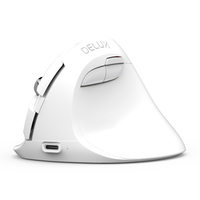 Mysz pionowa Delux M618 MINI biała, bezprzewodowa