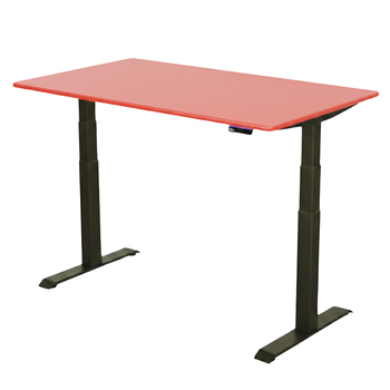 Biurko regulowane Vegard elektryczne dwusilnikowe MDF zielono-czerwone