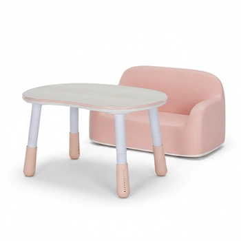 Zestaw mebli dziecięcych Spacetronik – stolik SPEX201 i sofa SPC-XD-24 różowy