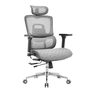 Regulowany Fotel do biurka obrotowy 4D MIRA Szary