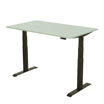 Biurko regulowane Vegard elektryczne dwusilnikowe MDF czarno-zielone