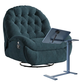 Zestaw wypoczynkowy fotel Spacetronik Flax 04M + stolik regulowany BUDDY