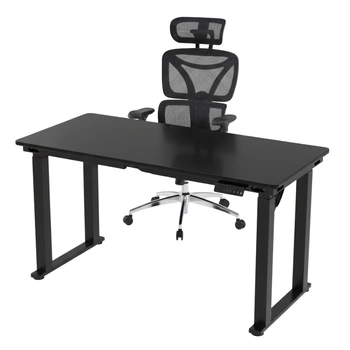 Zestaw do nowoczesnego biura: biurko elektryczne + fotel + szafka