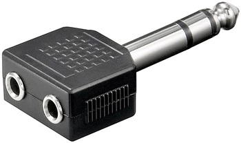 Adapter audio 2x Jack 3.5mm - Jack 6.35mm Goobay