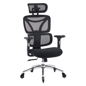 Regulowany Fotel biurowy obrotowy 4D NERO Czarny