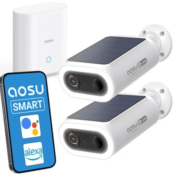 Zestaw 2 kamer solarnych + stacja 32GB Aosu P1 SE SL-C8E-2H