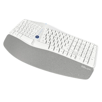 Ergonomiczna Klawiatura Delux GM901 biała bezp.