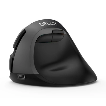 Mysz pionowa Delux M618 MINI szara, bezprzewodowa