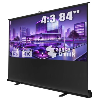 Ekran Projekcyjny Podłogowy Rozwijany 84" 4k 4:3