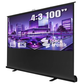 Ekran Projekcyjny Podłogowy Rozwijany 100" 4k 4:3
