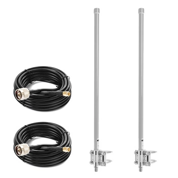 Zestaw anten dookólnych 10dBi 4G LTE OMNI 2x5m WH