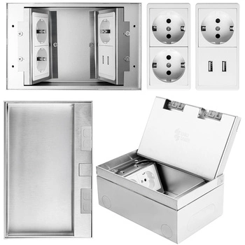 Gniazdo podłogowe puszka  Spacetronik SPS-W24S_S3