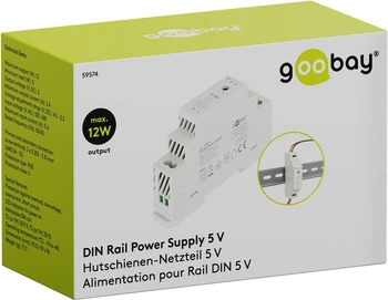 Zasilacz na szynę DIN Goobay 5V 2.4A 12W IP20