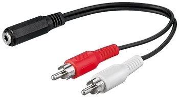 Adapter audio gn. jack 3.5mm - 2x RCA 20cm Goobay