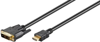 Kabel DVI-D (18+1) Single Link - HDMI Goobay 1m