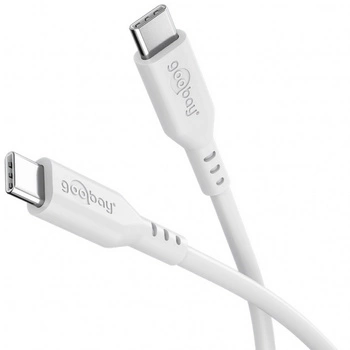 Kabel USB-C 2.0 Goobay silikonowy biały 1.5m