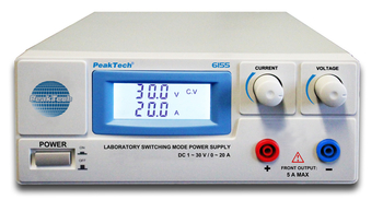 Laboratórny napájací zdroj 600 W 30 V 20 A PeakTech 6155