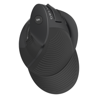 Ergonomická myš Delux M618G DB v čiernej bezprašnej farbe