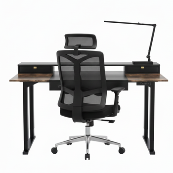 Mobile Electric Desk with Shelf Drawers