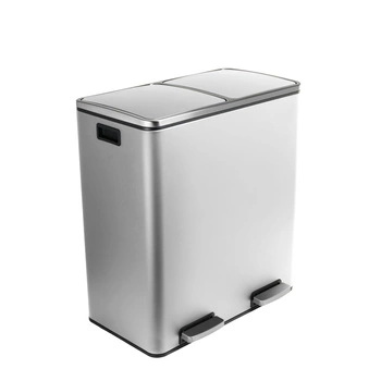 Funky Trash Can Silver Black Spacetronik Podwójny