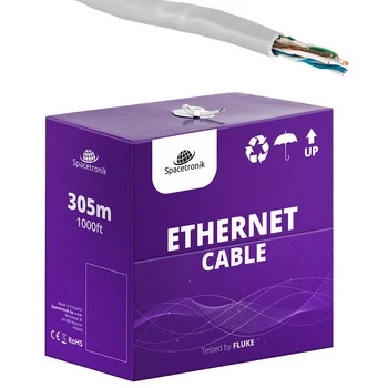 Krátená dvojlinka CAT5e U/UTP AWG24 CU PVC OD 5,0 Eca 305m