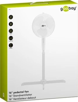 16" stojaci ventilátor Goobay 45W BIELA