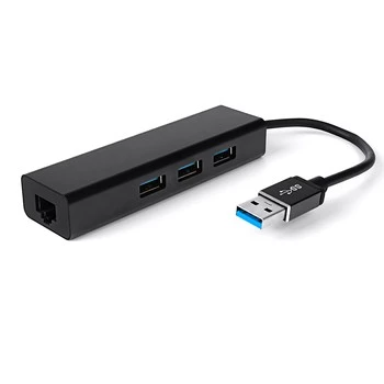 Multiportový USB HUB pre 3 USB + RJ45 SPU-M06 čierny