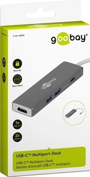 Adaptér USB-C na HDMI USB-C PD 2xUSB3.0 SD Goobay