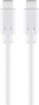 Kábel USB-C - USB-C 3.2 Gen1 Goobay biely 05m