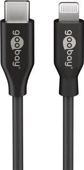 Kábel USB-C - Apple Lightning Goobay Black 05m