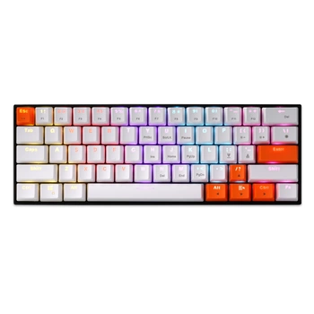 Delux KM36 RGB biela/oranžová drôtová mechanická klávesnica