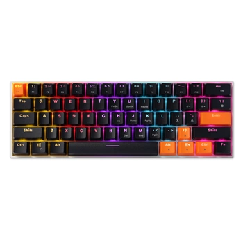 Delux KM36 RGB čierno-oranžová drôtová mechanická klávesnica