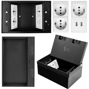 Gniazdo podłogowe otwierane Spacetronik SPS-W24B_S3