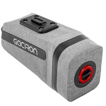 Taška na bicykel so zadným svetlom NEST200 svetlo sivá