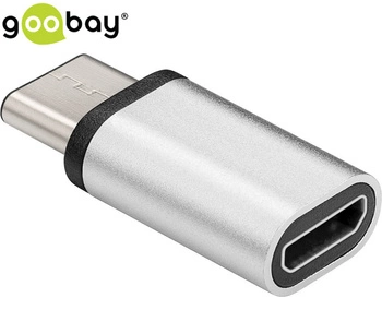 Adaptér USB-C na microUSB 2.0 Goobay SILVER