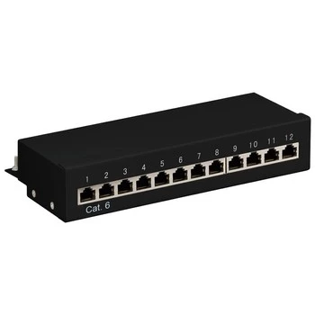 Patch panel STP CAT 6 tienený 12-portový Goobay